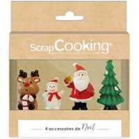 Deko-Holzscheite Weihnachten Rentier Schneemann 3Er Set Sweet Xmas