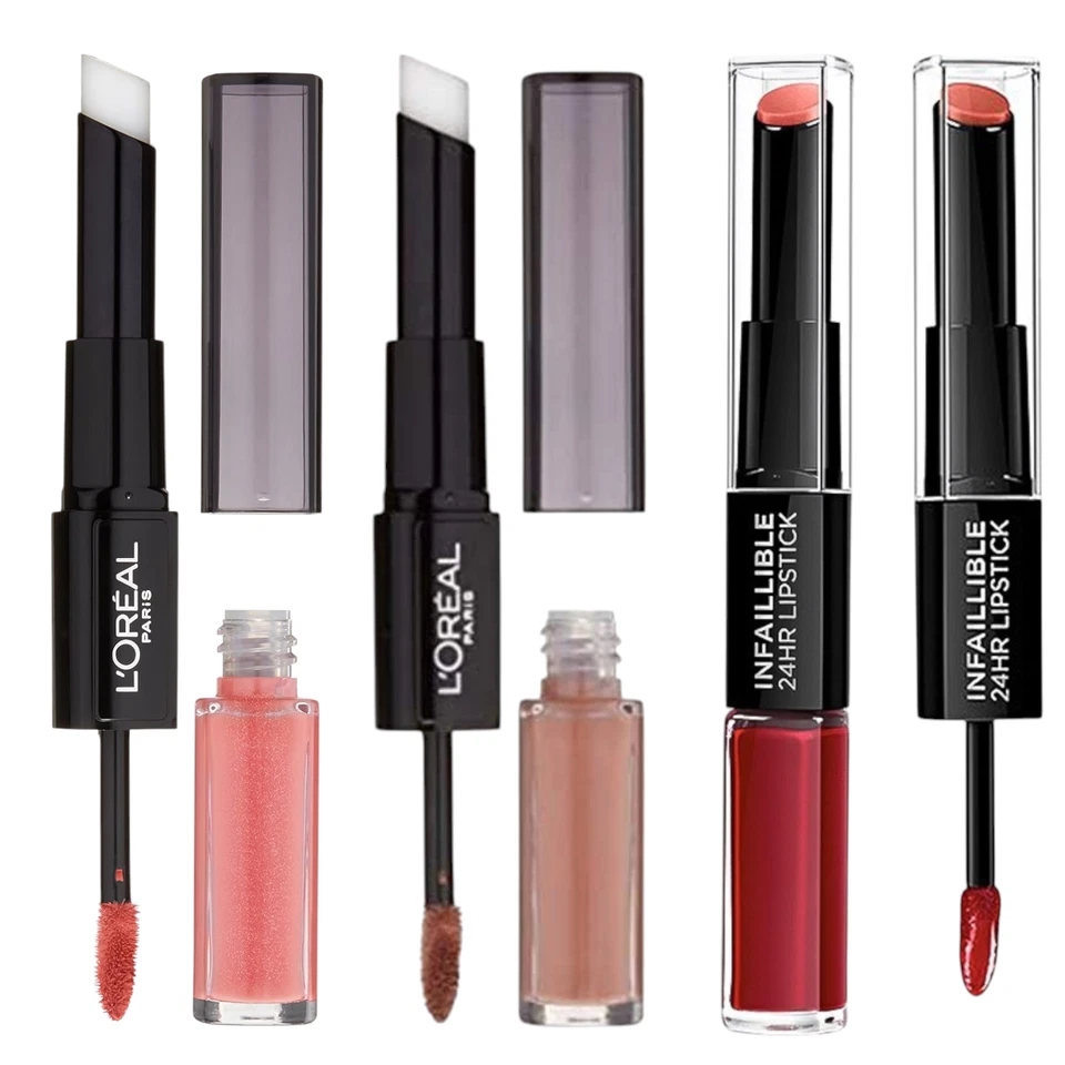 L’Oreal Infallible 24HR 2 Step Duo Lipstick 113 115 119 213 209 700 - Image 2 of 4