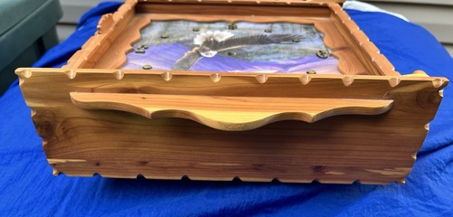 Eagle Red Cedar Wood Wall clock, California Cedar 24”X 12” Beautiful Custom Art - Picture 12 of 18