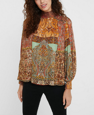 Desigual Damen Top Blouse Multiplayer Gemustert 20WWBW58