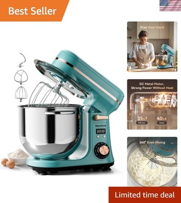 Stainless Steel Stand Mixer with 3-in-1 Attachments - Effortless Baking