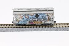 N Scale Micro-Trains MTL 09244340 2 Bay Hopper Graffiti Monster NAHX 500571