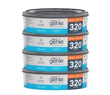 Diaper Genie Essentials Round Refill 4-Pack 1280 Newborn Diapers Unscented