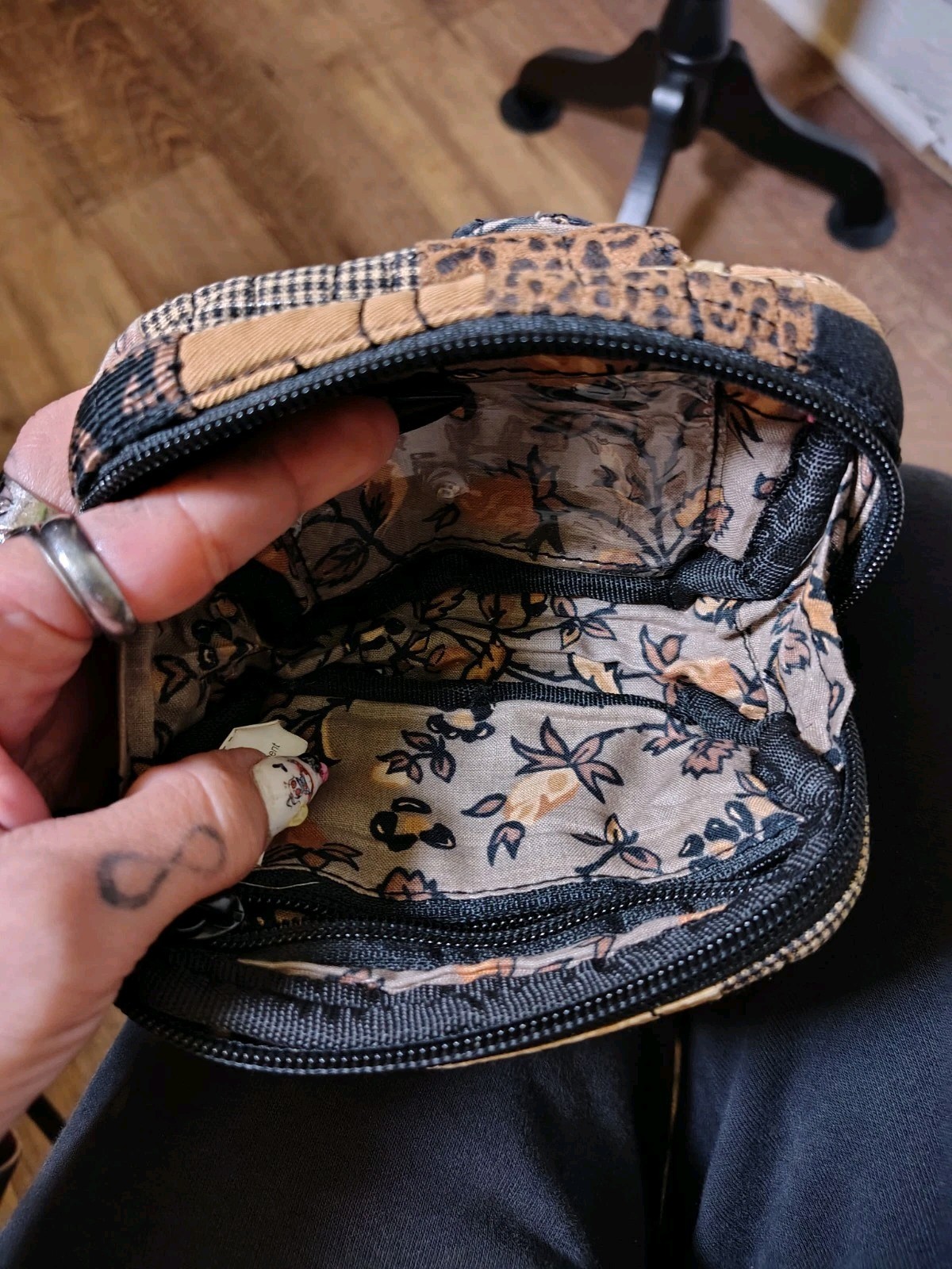 Vtg Patchwork Boho Hippie Donna Sharp Crossbody W… - image 12