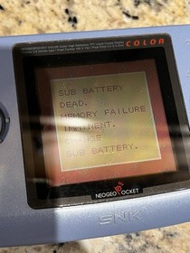 SNK NeoGeo Pocket Color Silver Handheld Console Headphone Jack