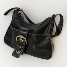Etienne Aigner Black Soft Leather Handbag Shoulder Purse Clean