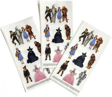The Wizard of Oz Pack of 3 Sticker Half-Sheets for Crafts, Scrapbooking Collec