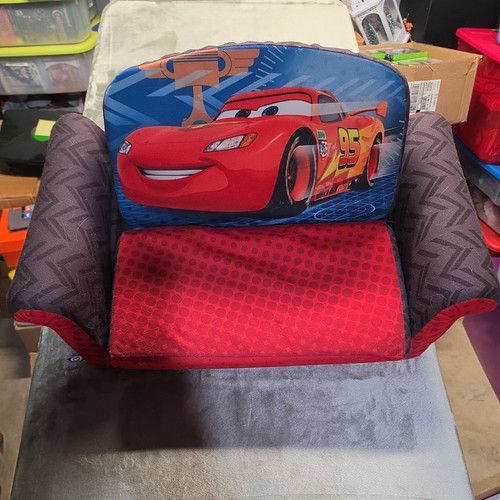 Lightning McQueen Kids Flip Open Sofa – Disney Cars Marshmallow Chair