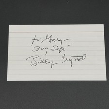 Billy Crystal Signed 3x5 Index Card Sleepless in Seattle TTM Authentic Autograph