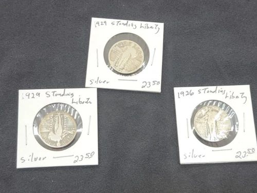 1926 - 1929 Standing Liberty Silver Quarters – 90% Silver(37356-3)