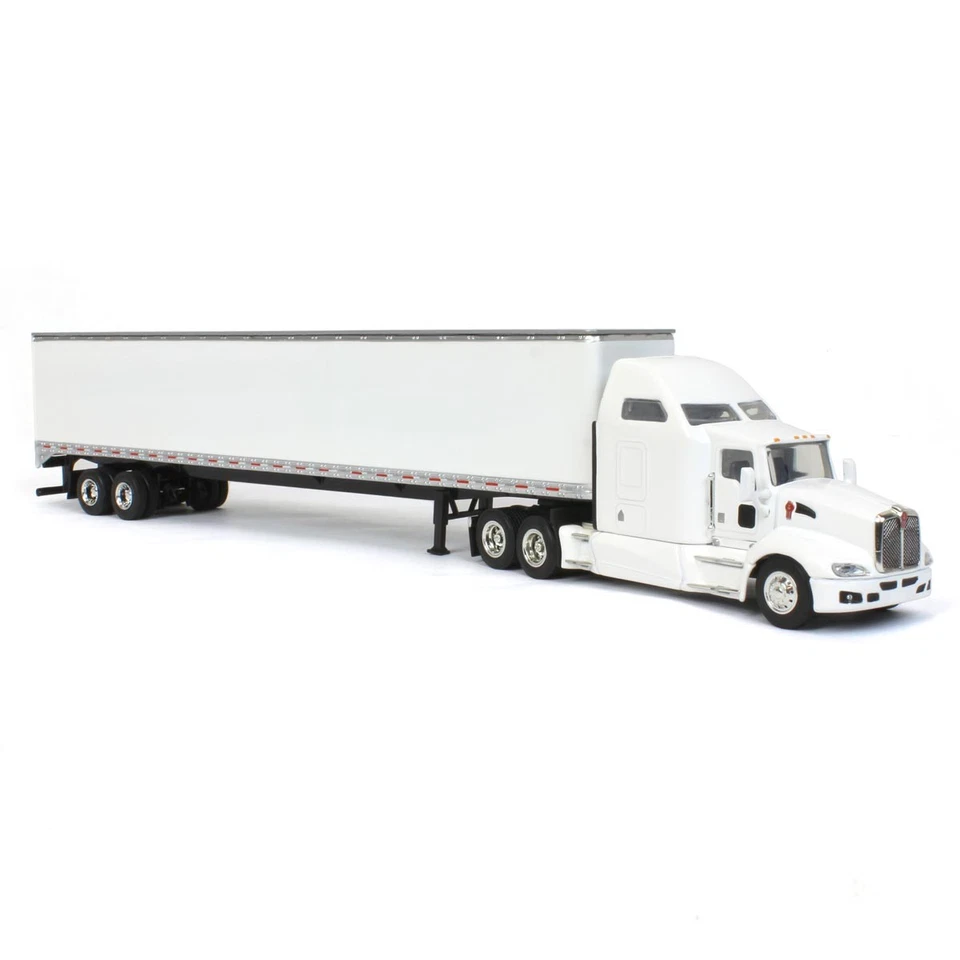 1/64 White Kenworth T660 Sleeper with Trailer with Double Rear Doors 37032 - Image 2 of 4