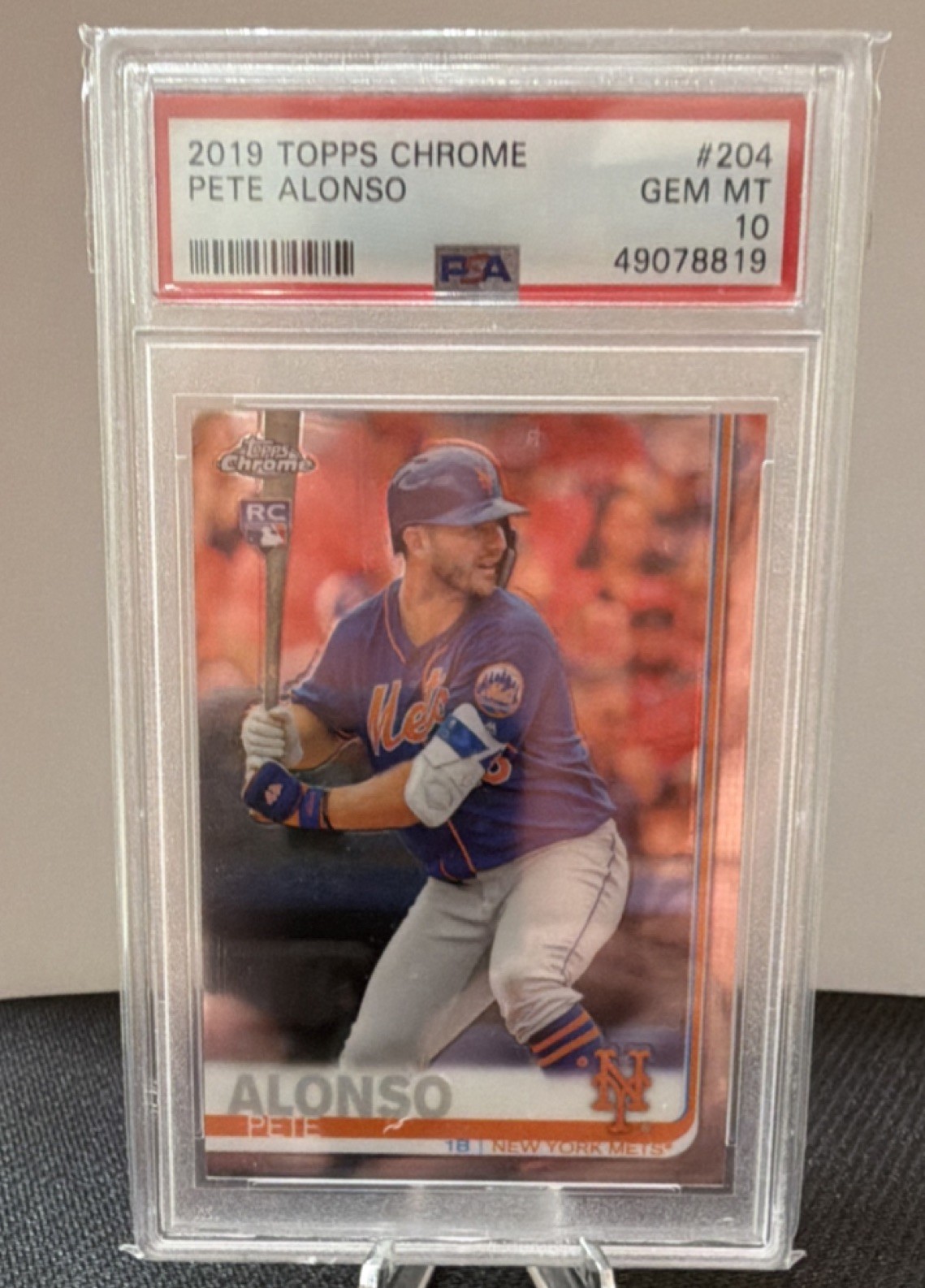 Topps 2019 Topps Chrome Pete Alonso #204 PSA 10 Rookie New York Mets