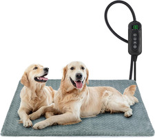 Extra Large Waterproof Pet Heating Pad with Timer for Dogs and Cats 47"x28