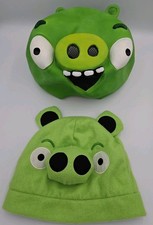Angry Birds Green Pig Plush Hat and Rubber Mask