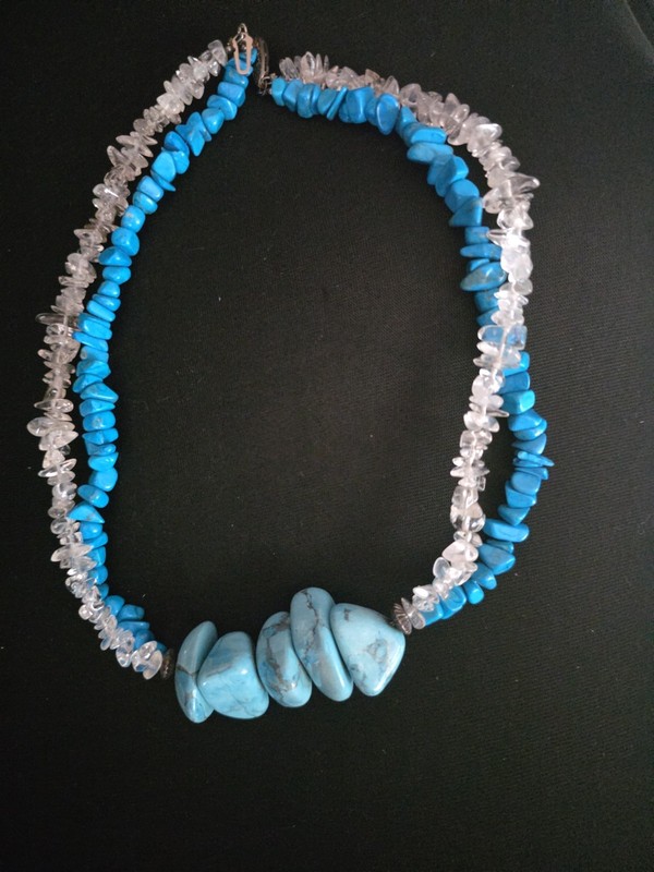 Genuine Natural Turquoise Nugget Necklace Handcrafted Southwest Style