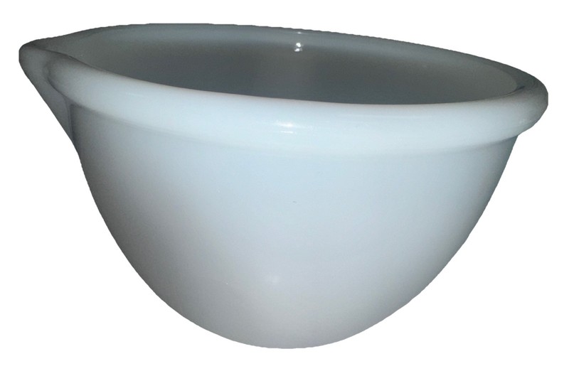 Glasbake For Sunbeam Bowl 15 White Milk Glass Pour Spout For Sunbeam Mixmaster