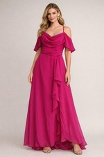 NWT Women’s MISSACC Formal  Gown Long Dress Size 8 Hot Pink Wedding Party