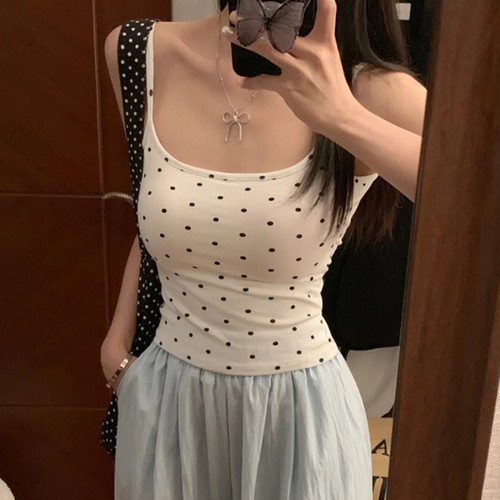 Camisole à la mode pour femme à pois vibrants pour style temps chaud - Foto 11 di 40