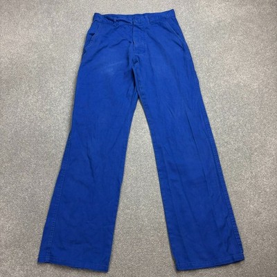 VINTAGE französische Hose Erwachsene 27x30 blau Workwear Chore Distressed Utility Herren