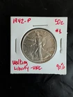 BU 1942 (P) Walking Liberty Half Dollar Uncirculated 90% Silver