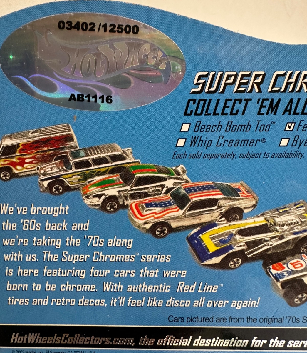 HOT WHEELS #2 OF 4. SUPER CHROMES FERRARI P4, COLLECTORS.COM 3402