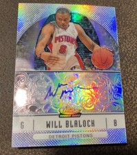 Will Blaloch 2006-07 Finest Rookie Auto Refractor Card Detroit Pistons