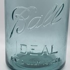 VINTAGE BALL  CANNING JAR IDEAL PAT JULY 14, 1908 MASON BLUE GLASS  LID WIRE #8 — photo 5