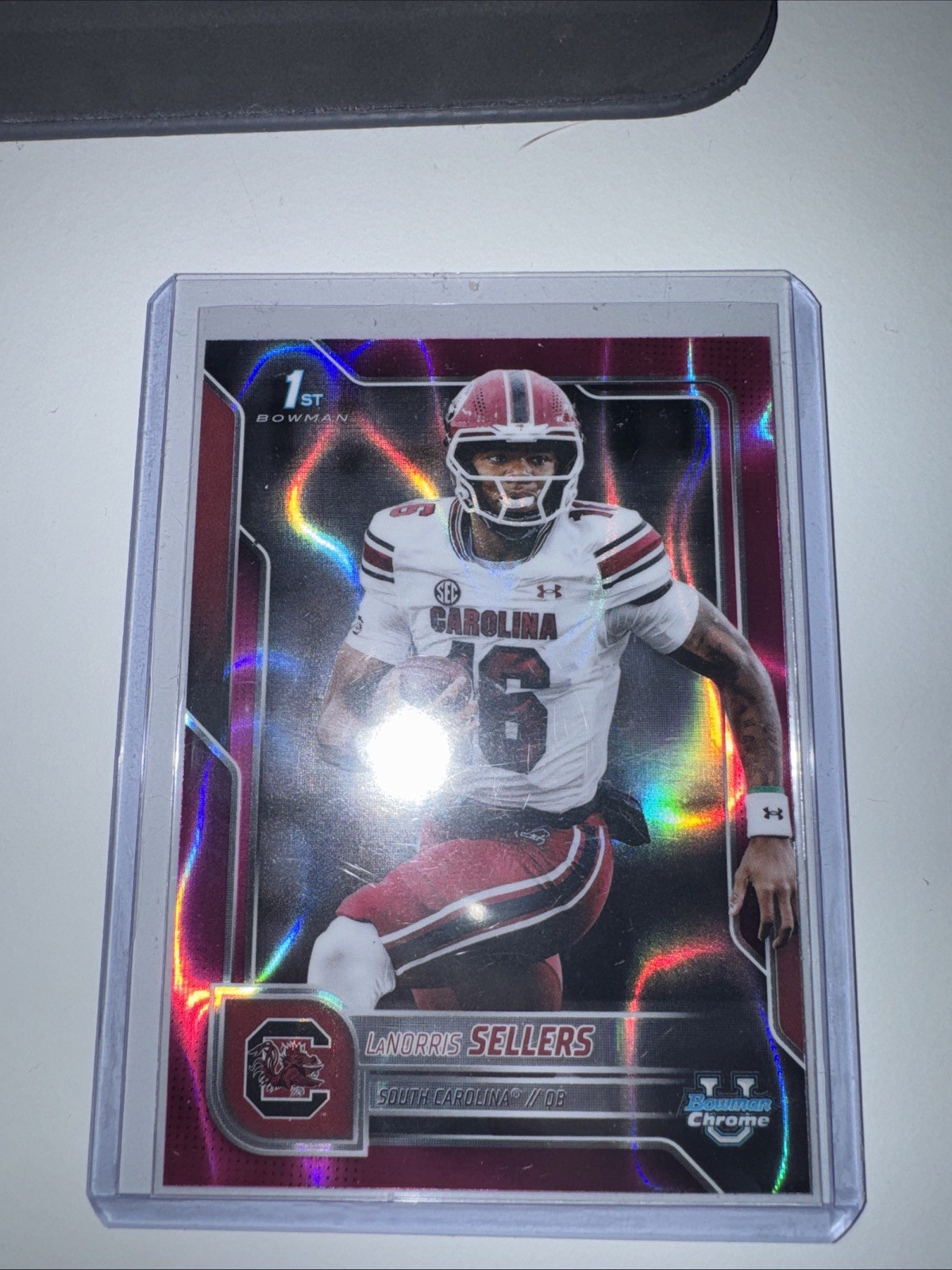 2025 Bowman University Chrome - LaNorris Sellers #168 Pink Lava Refractor (RC)