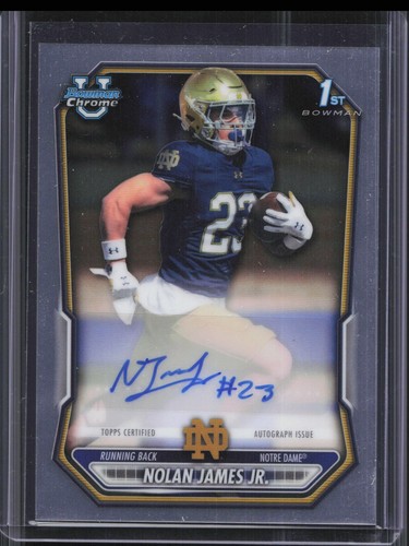 Nolan James Jr. – 2026 Bowman Football · Chrome Prospect Autographs #BCPA-NJ Nolan James Jr.