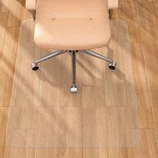 Clear Office Chair Mat for Hardwood Floors, Thick PVC Floor Protector Under Desk