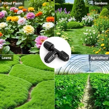 12Pack 1/2 Drip Irrigation Fittings Drip Irrigation Parts (1/2" ID x0.6-0.65"...