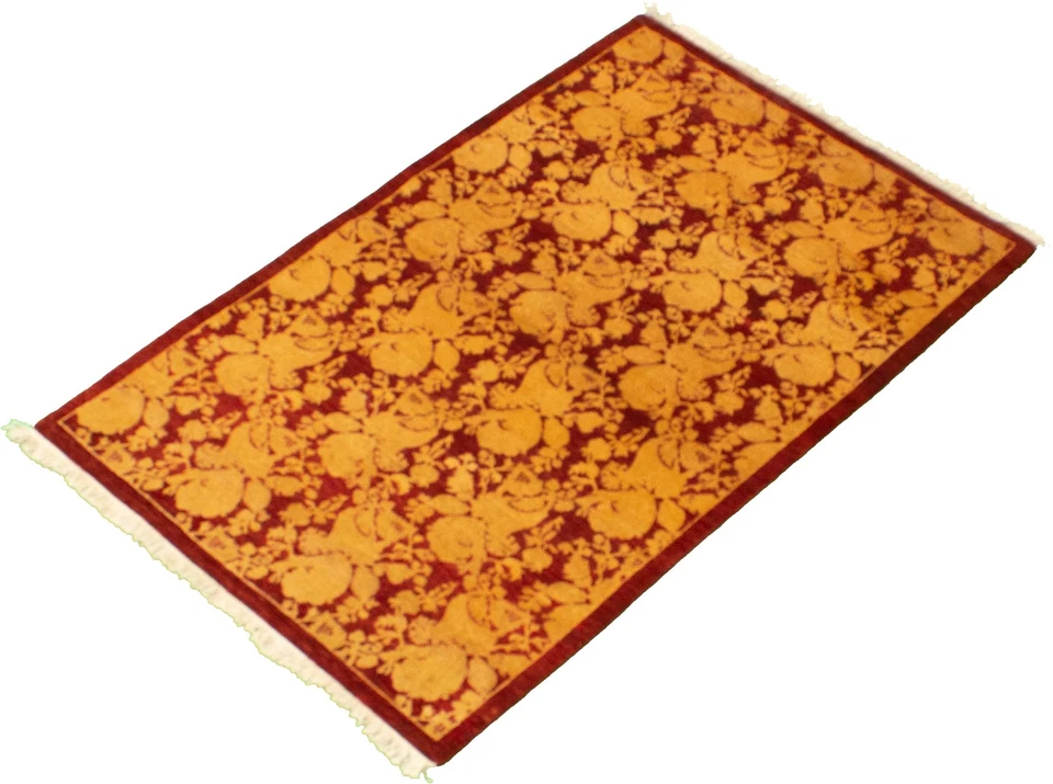 3'1" x 5'0" Hand Knotted Oriental Carpet Traditional Wool Area Rug - Image 4 of 4