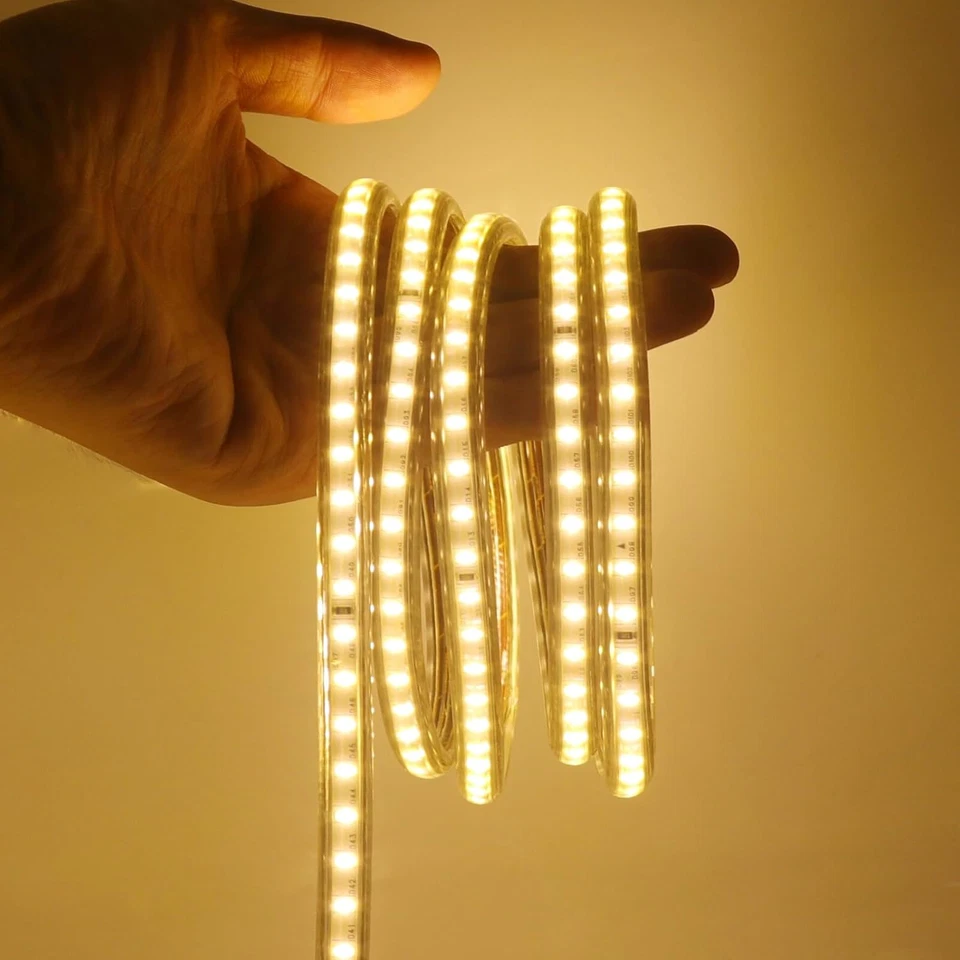 Striscia LED, 4M, Luce Blu, 220V SMD 3014, 120 Leds/M, IP65 Impermeabile, Flessi - Immagine 2 di 4