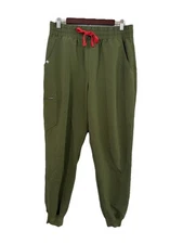 Figs Zamora Jogger Scrub Pants Dark Olive Green Medical Women’s Size Large