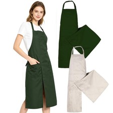 MIKI WELL 2 Piece Pottery Apron Long Split Leg Ceramic Apron for Women Men Artis