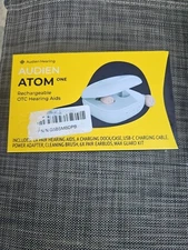 Audien Atom One OTC Hearing Aids - Wireless, Rechargeable, and Beige