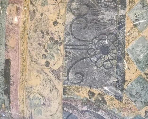 Cortina de Ducha Croscill De Colección Tela Algodón Poli Granate Gris Abstracto Benetello Foto 2 de 3