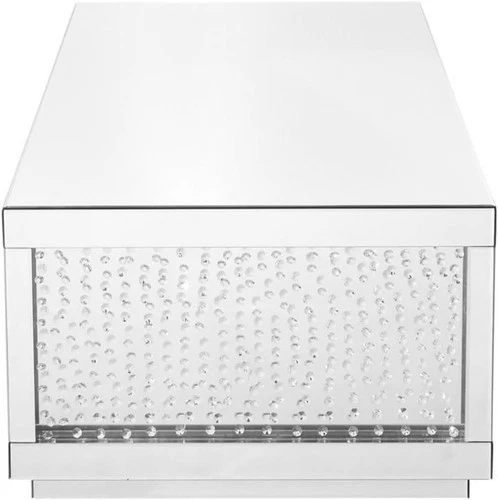 Elegant Lighting 48 inch Rectangle Crystal Coffee Table In Clear Mirror Finish - Picture 9 of 9
