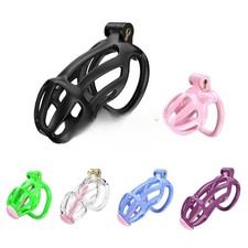 Male Cobra Chastity Cage Device 6 Colors Men Resin Mamba Lock Belt 5 Rings