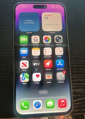 Apple iPhone 14 Pro Max - 256 GB - Deep Purple (Unlocked) Display no genuine