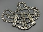 Vintage Weiss Silver  Glass Clear Rhinestone  Elegant Choker Bib Necklace — photo 4