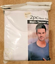 Men 92% Poly 8% Spandex Top/Bottom 2PC Set  Fleece Thermal Long Johns Underwear