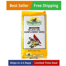 76027 Black Oil Sunflower Wild Bird Food, 25-Pound Bag