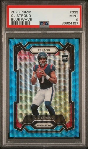 2023 Panini Prizm CJ Stroud Blue Wave Rookie /199 PSA 9 #339