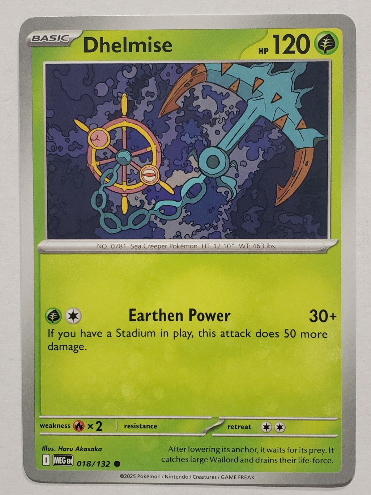 Dhelmise 018/132 NM / M - Mega Evolution Pokemon Card -