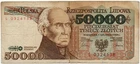 Poland 50000 Zlotych 1989 Banknote Circulated L-0324138