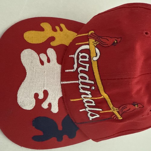 Vintage Cardinals Youth Kids American Needle Cap Hat Green Underbrim STAINS - Picture 11 of 11