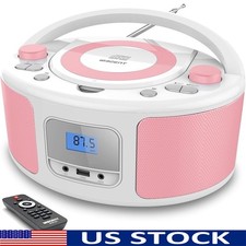 Portable Bluetooth CD Player Boombox FM Radio USB AUX Headphone EQ Modes