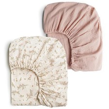 Muslin Crib Sheets for Girl Boy, 2 PCS Soft and Breathable Cotton Baby Sheets...