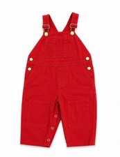 Vintage 1999 Gymboree Gymsport Red Baby Overalls 6-12 Months Infant Romper